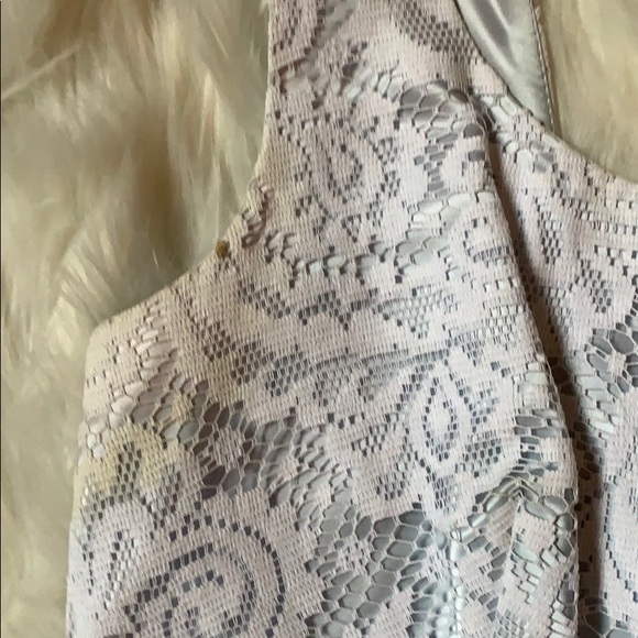 Vintage 50s lace and satin sheath dress - Picture 6 of 8